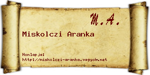 Miskolczi Aranka névjegykártya